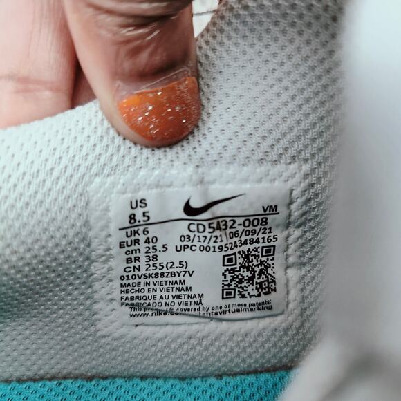 Nike Air Max Women's Size 8.5 Blue Gray Orange Running Shoes Sneakers CD5432-008 - Picture 2 of 7